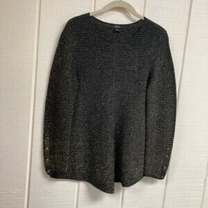 Alfani Top Black and Gold Women's Small